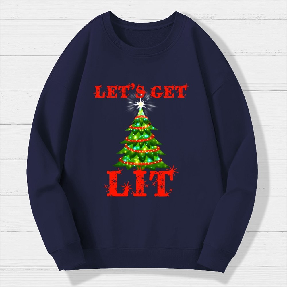 Let's Get Lit Geek Cotton Sweatshirt