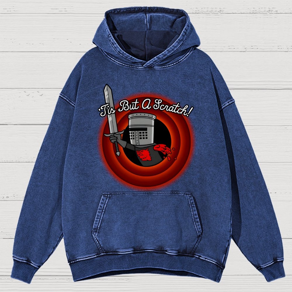 Tis But A Scratch Folks! Vintage Distressed Hoodie