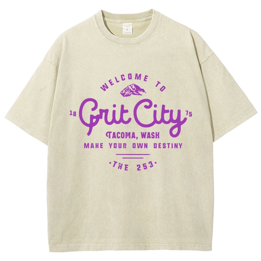 Grit City Tacoma Washington Vintage Distressed T-shirt