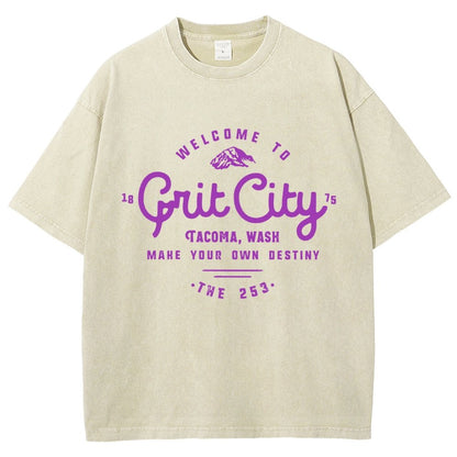 Grit City Tacoma Washington Vintage Distressed T-shirt