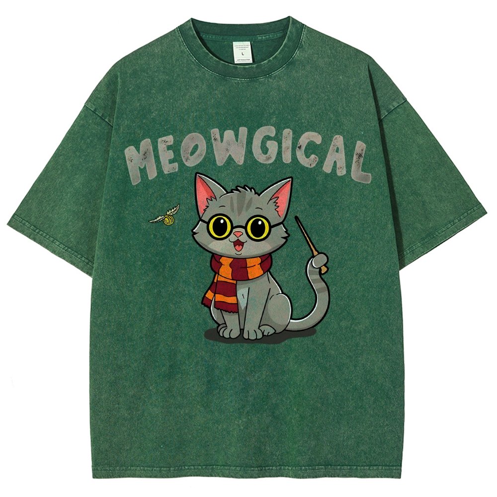 Meowgical Vintage Distressed T-shirt