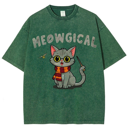 Meowgical Vintage Distressed T-shirt