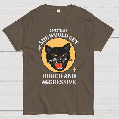 Angry Cat Funny Geek T-Shirt