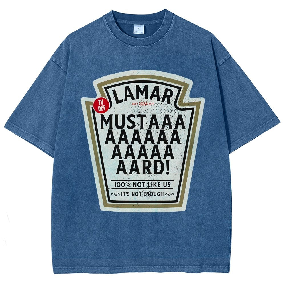Lamar Mustard TV Off Essential Vintage Distressed T-shirt