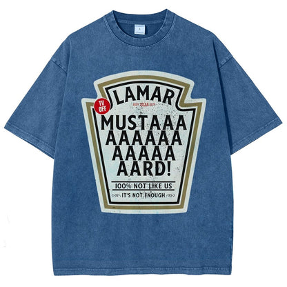 Lamar Mustard TV Off Essential Vintage Distressed T-shirt