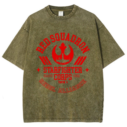 Red Star Squadron Base One Vintage Distressed T-shirt