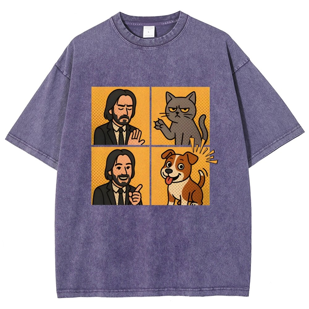 Dog Vintage Distressed T-shirt