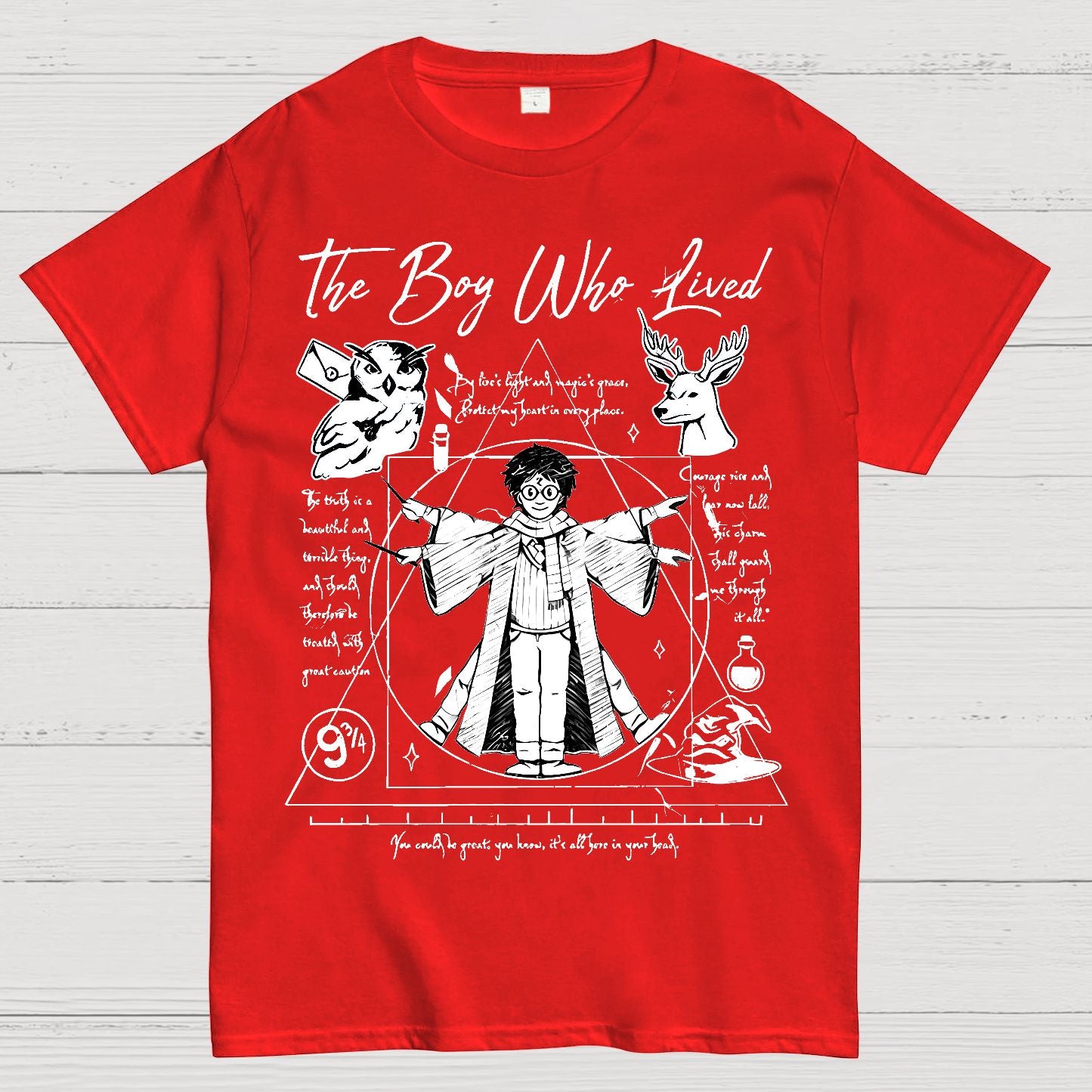 Vitruvian Wizard Geek T-Shirt