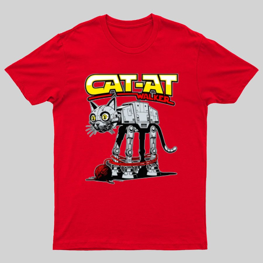 Funny Cat-at Walker， Cat Geeky T-Shirt