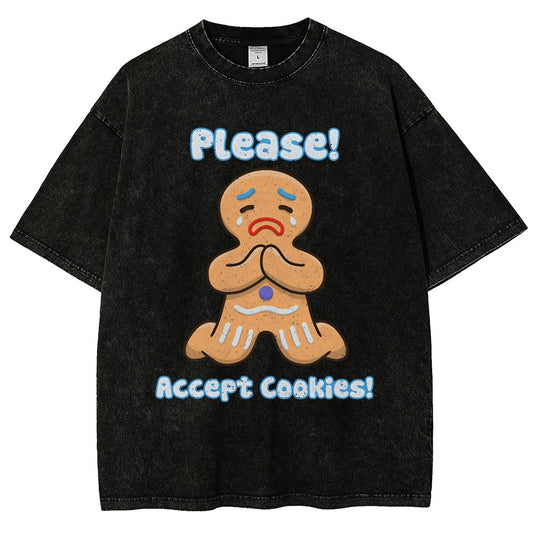 Please! Accept Cookies! Vintage Distressed T-shirt