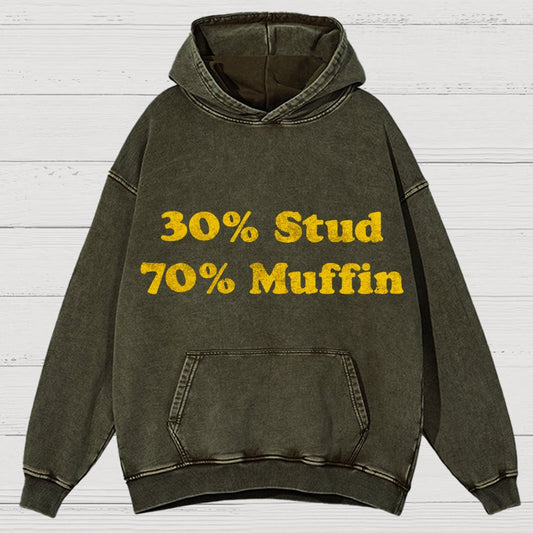 30% Stud 70%Muffin Funny Vintage Distressed Hoodie