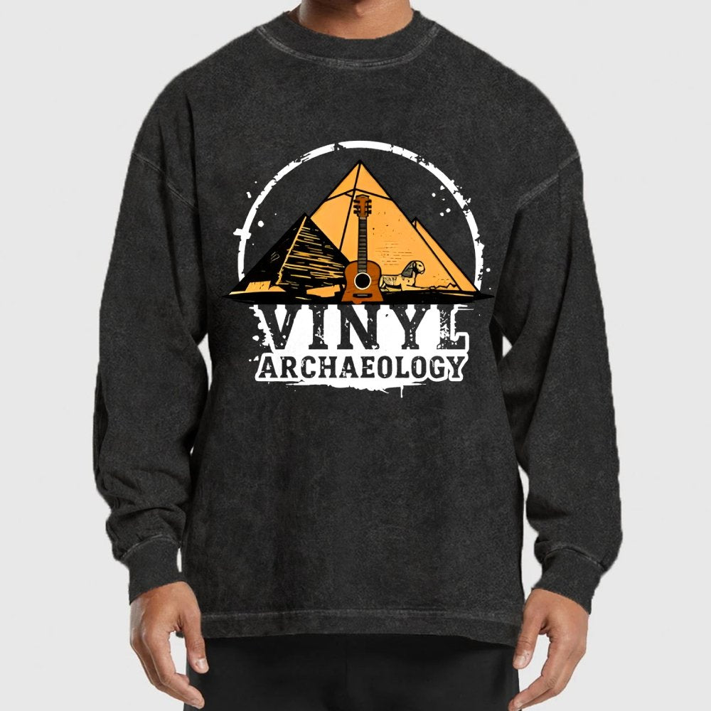 Vinyl Archaeology Washed Long Sleeve Tee