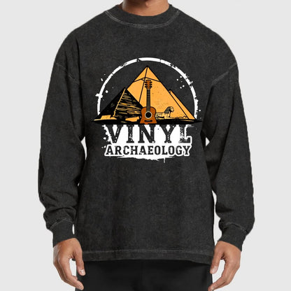 Vinyl Archaeology Washed Long Sleeve Tee