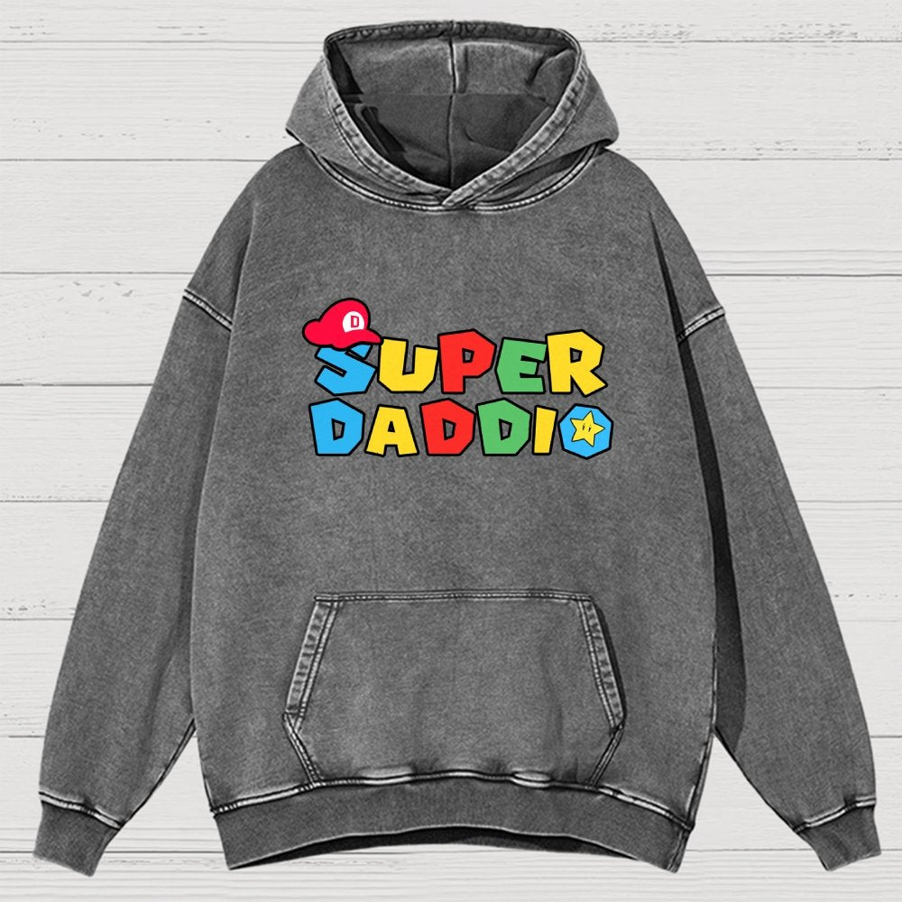 Super Daddio Vintage Distressed Hoodie