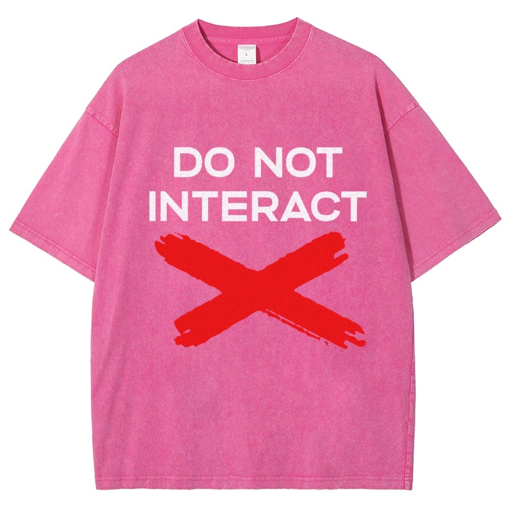Do Not Interact Vintage Distressed T-shirt