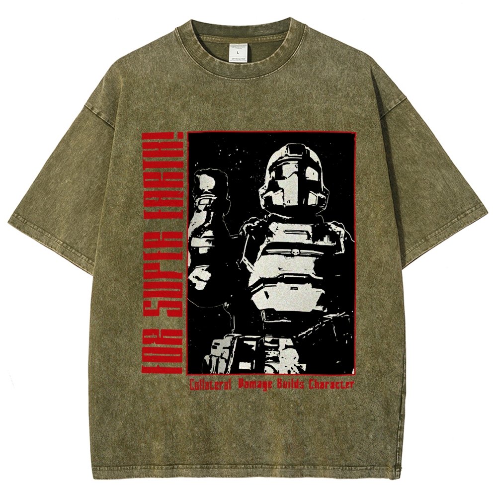 Tactical Star Soldier Vintage Distressed T-shirt
