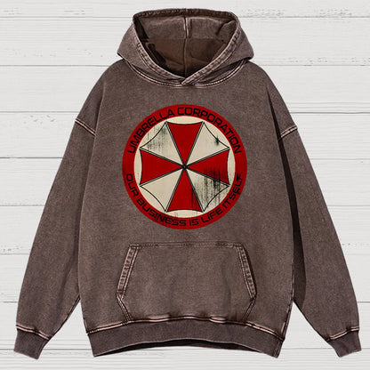 Our Business is Life Itself Vintage Distressed Hoodie
