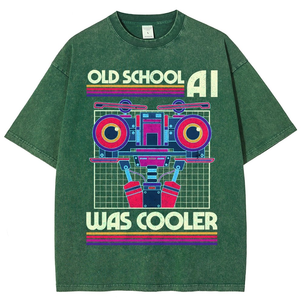 Old School AI Was Cooler Vintage Distressed T-shirt