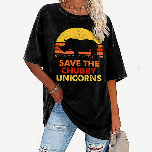 Save The Chubby Unicorns Vintage Distressed T-shirt