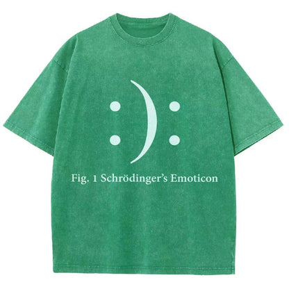 Schrodinger's Emoticon Vintage Distressed T-shirt