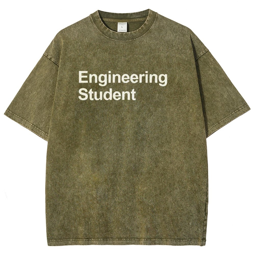 Engineering Student Unisex Fit Washed T-Shirt