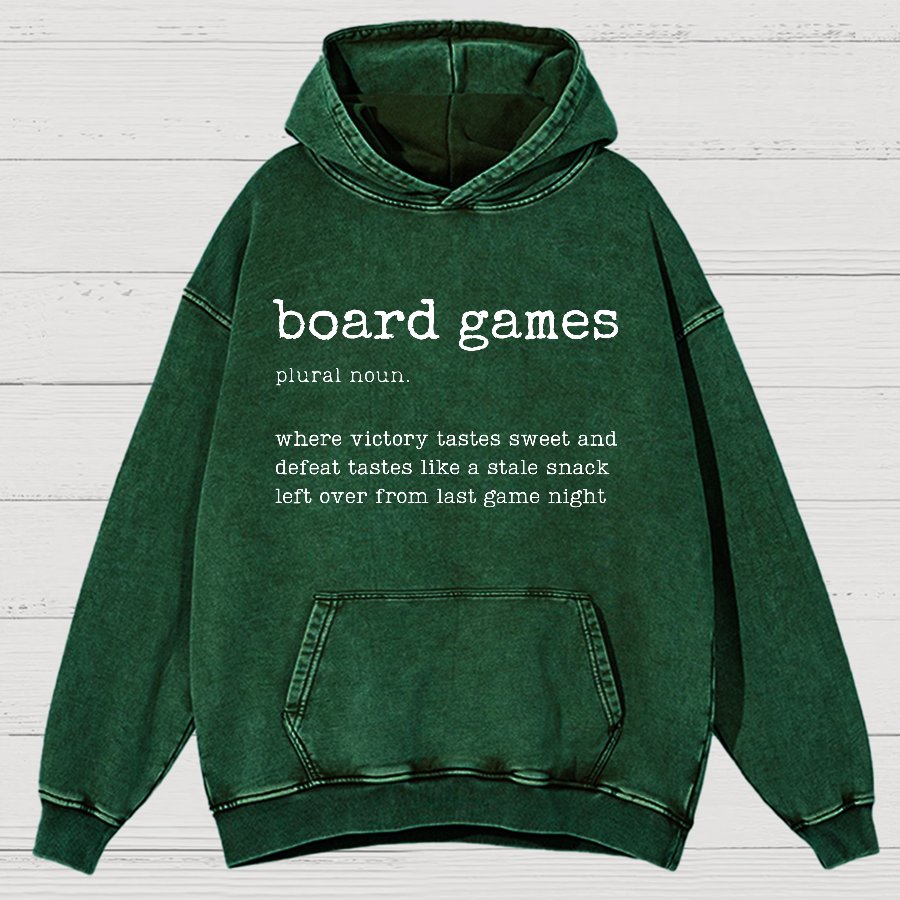 Board Games Definition Vintage Distressed Hoodie