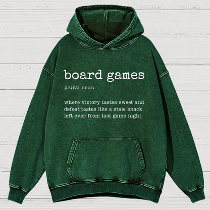 Board Games Definition Vintage Distressed Hoodie