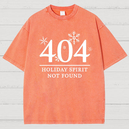 404 Holiday Spirit Not Found Vintage Distressed T-shirt