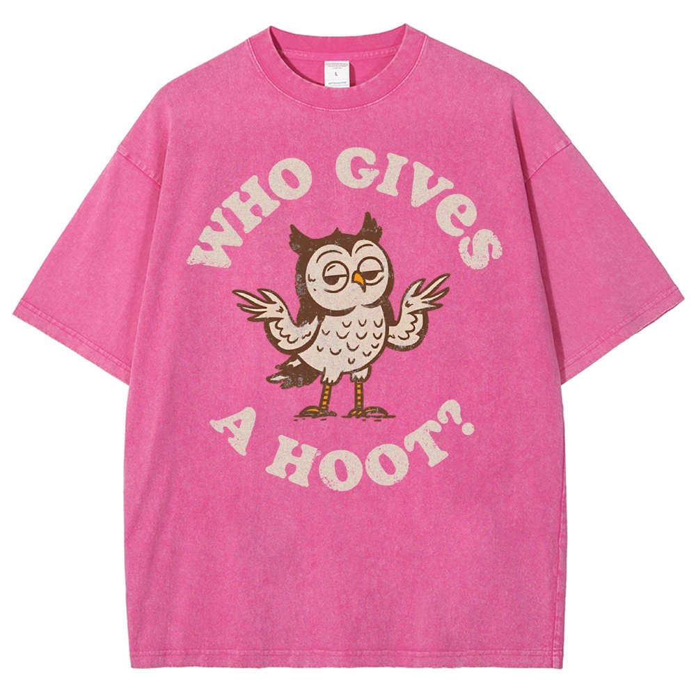Who Gives a Hoot Vintage Distressed T-shirt