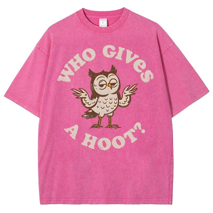 Who Gives a Hoot Vintage Distressed T-shirt