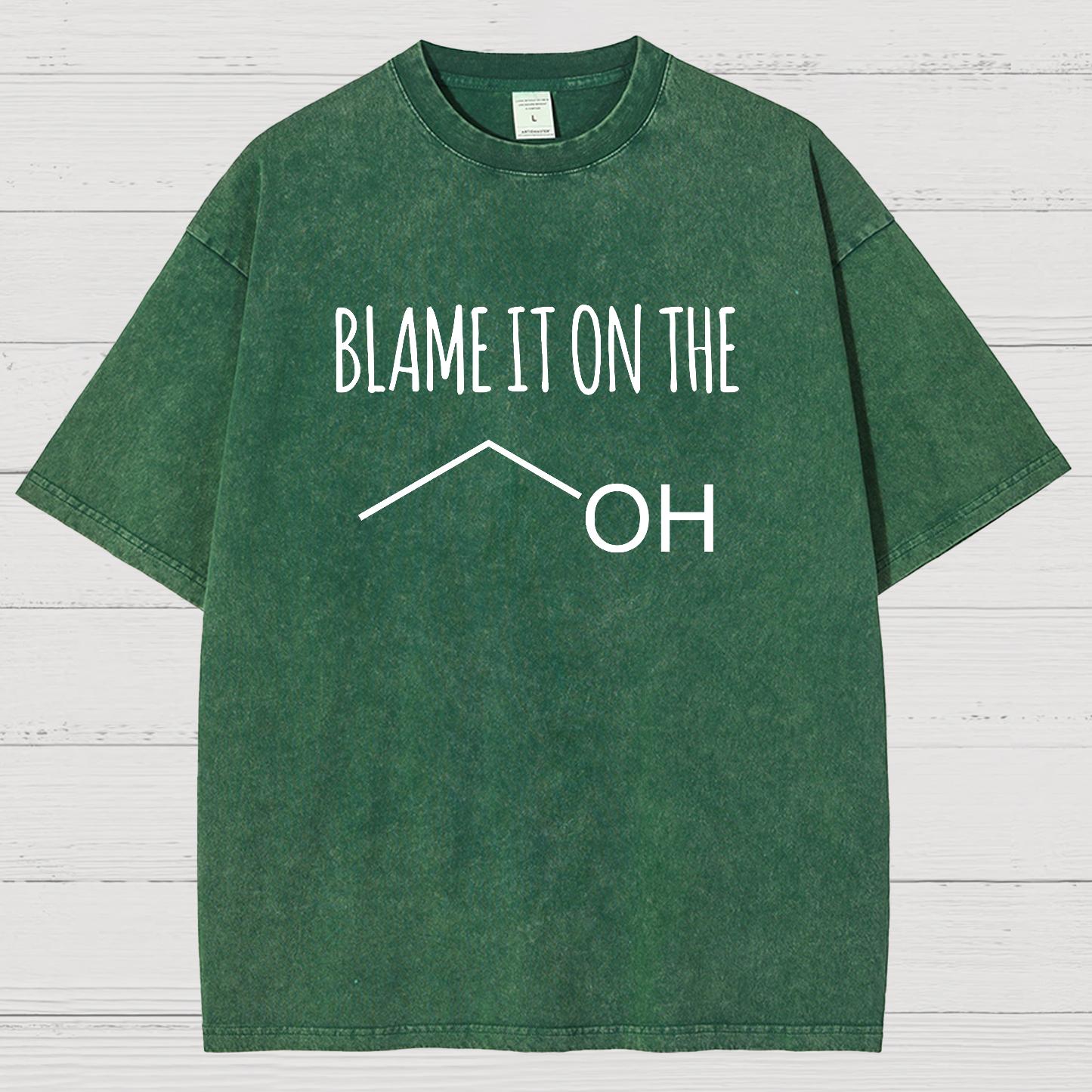 Blame It On The Alcohol Vintage Distressed T-shirt