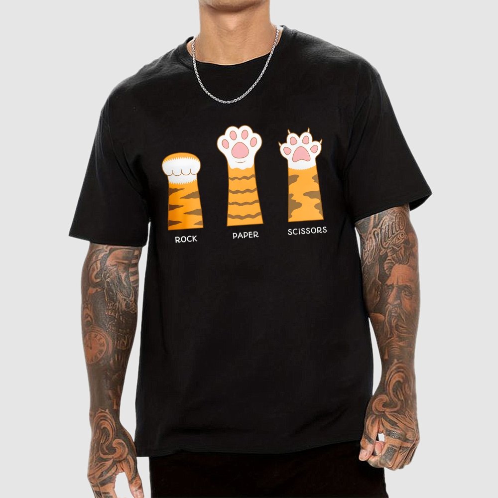 Rock Paper Scissors Purrfect Geek T-Shirt