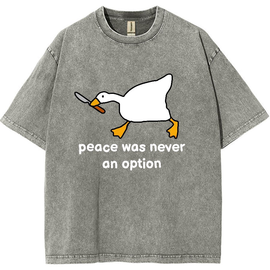 Peace Was Never An Option Vintage Distressed T-shirt