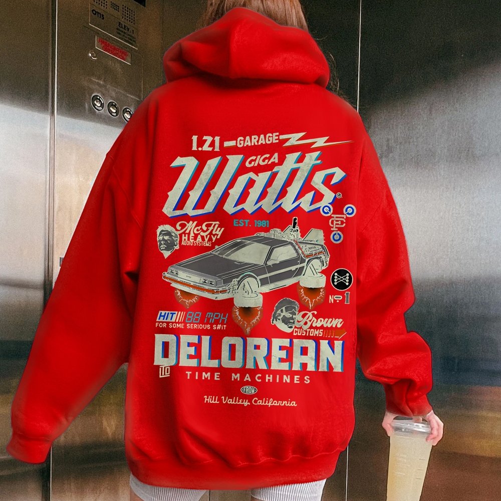 Gigawatts Garage Remix Printed Back Unisex Cotton Hoodie