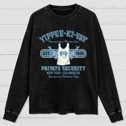 Yippee Ki Yay Security NY-LA Washed Long Sleeve Tee