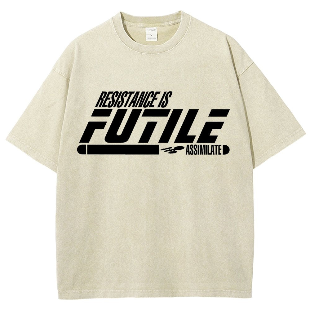 Resistance is Futile Vintage Distressed T-shirt