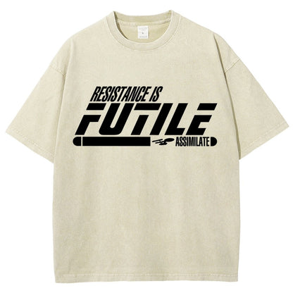Resistance is Futile Vintage Distressed T-shirt