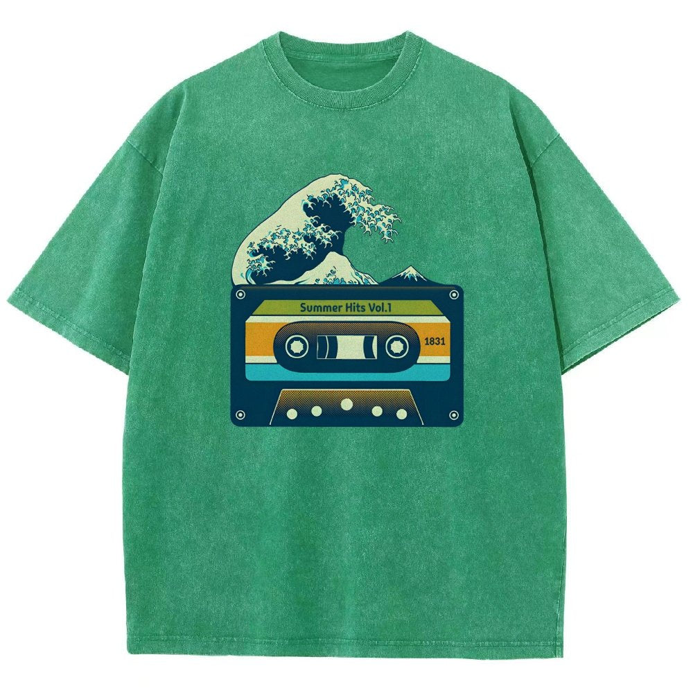 Summer Hits Of Kanagawa Cassette Vintage Distressed T-shirt