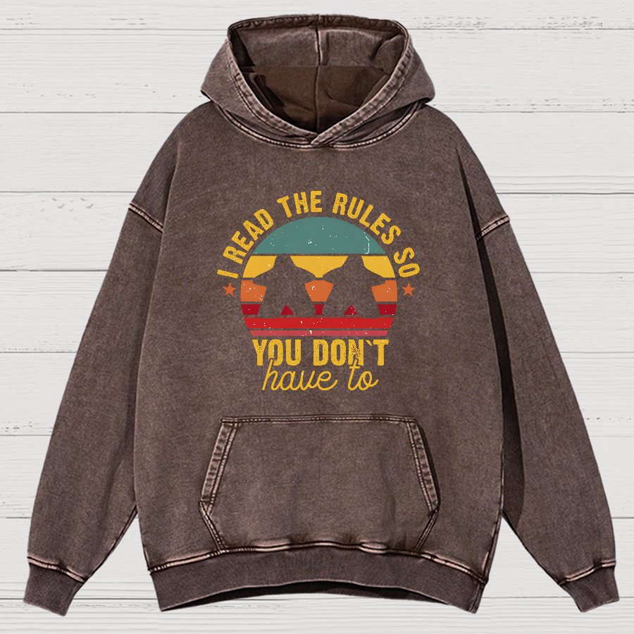 I Read The Rules So You Don't Have To ,Board Game Vintage Distressed Hoodie