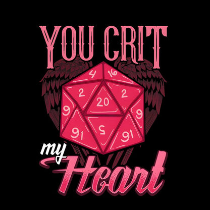 You Crit My Heart Fun Board Game Valentine's Day Nerd T-Shirt