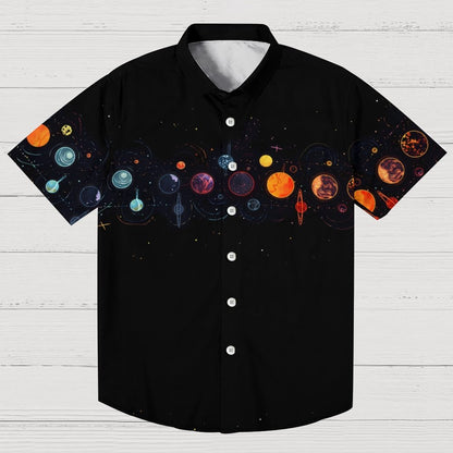 Cosmic planets Geek Hawaiian Shirt