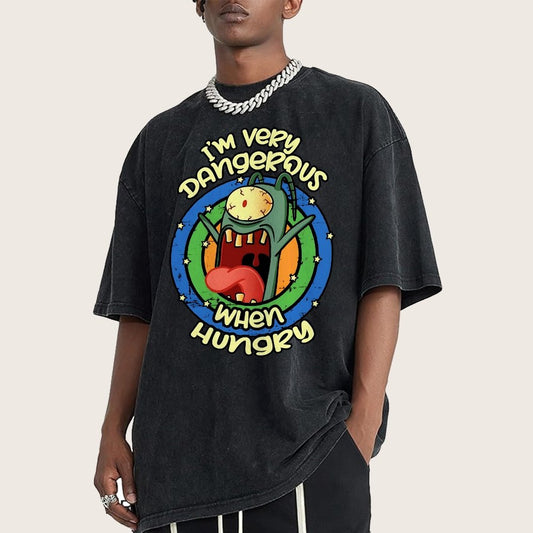 Very Dangerous When Hungry Vintage Distressed T-shirt