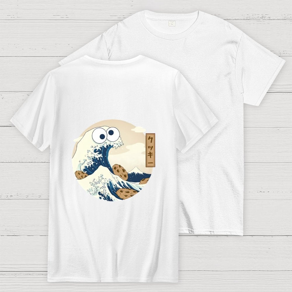 Cookiegawa Wave Nerdy Front And Back Printing Geek T-Shirt