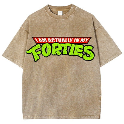 I Am Actually In My Forties Vintage Distressed T-shirt