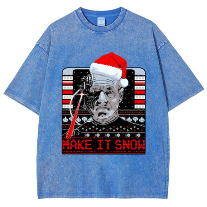 Make It Snow Vintage Distressed T-shirt