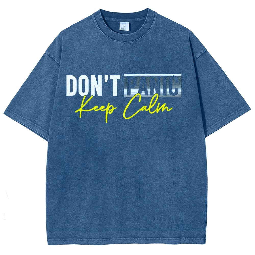 Don't panic keep calm Vintage Distressed T-shirt