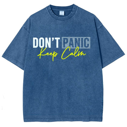 Don't panic keep calm Vintage Distressed T-shirt