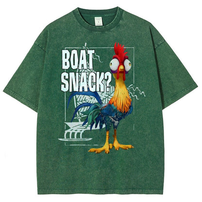 Boat Snack  Chicken Vintage Distressed T-shirt