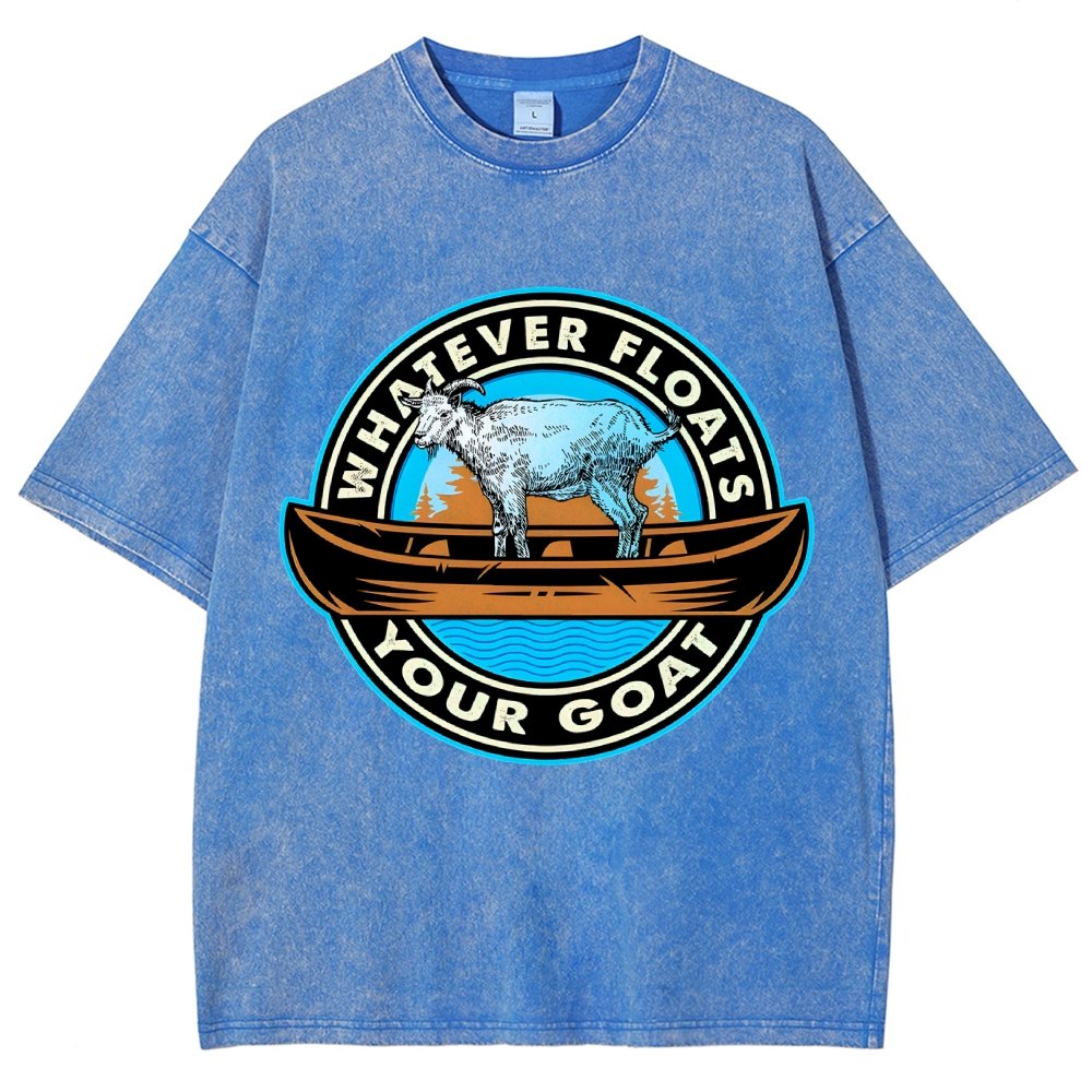 Whatever Floats Your Goat Vintage Distressed T-shirt