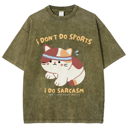 I Don't Do Sports I Do Sarcasm Vintage Distressed T-shirt